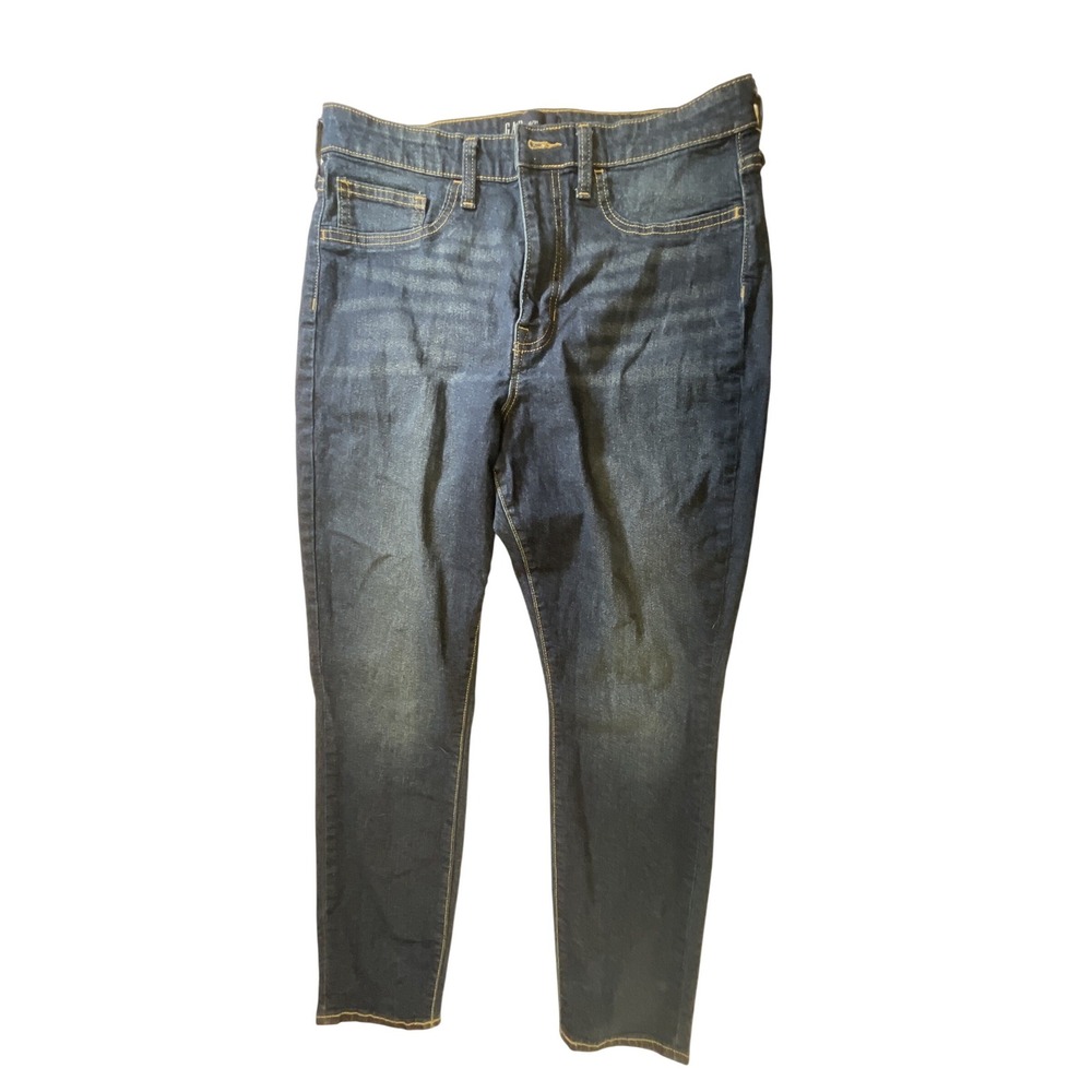 GAP Denim High Rise Favorite Legging Jeans Dark Wash Blue Womens Size 12/31